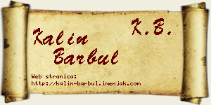 Kalin Barbul vizit kartica
